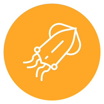 recommend clip art: Squid Line Icon