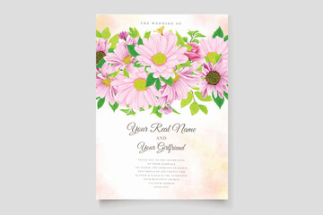 Elegant floral background with dark flower and leaves