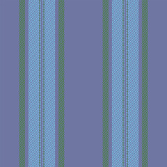 Male fabric vertical textile, indoor seamless lines stripe. Hunter pattern vector texture background in blue and cyan colors.