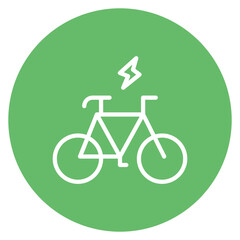 Electric Bike Line Icon