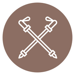 Ski Poles icon vector image. Can be used for Ski Resort.