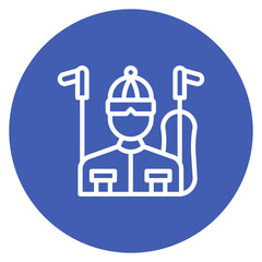Skier Male icon vector image. Can be used for Ski Resort.