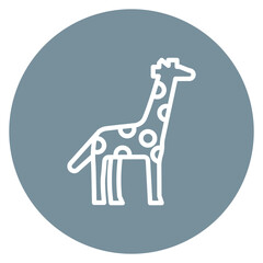 Fototapeta premium Giraffe icon vector image. Can be used for Rainforest.