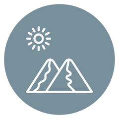 Sand Dune icon vector image. Can be used for Rainforest.