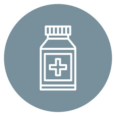 Medicine Bottle icon vector image. Can be used for Nursing.