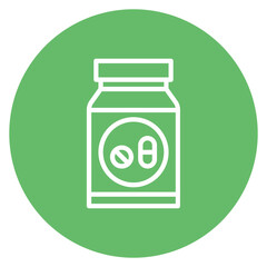 Pill Bottle icon vector image. Can be used for Nursing.