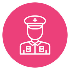Coast Guard Officer Male icon vector image. Can be used for Public Services.