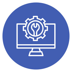 Repair System icon vector image. Can be used for Cyberpunk.