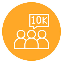 Followers icon vector image. Can be used for Video Blog.