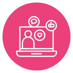 Influencer Engagement icon vector image. Can be used for Video Blog.