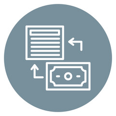 Invoice Factoring icon vector image. Can be used for Credit And Loan.