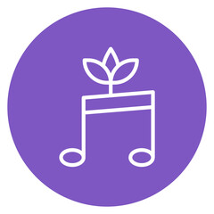 Nature Music icon vector image. Can be used for Artist Studio.