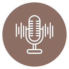 Podcast icon vector image. Can be used for Artist Studio.