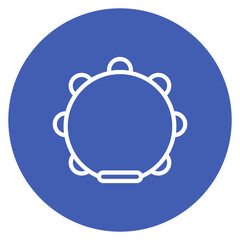 Tambourine icon vector image. Can be used for Artist Studio.