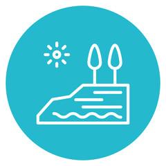 Fototapeta premium Terrain icon vector image. Can be used for Geography.