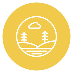 Tundra icon vector image. Can be used for Geography.