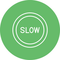 Slow Line Color Icon