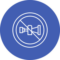 No Horn Line Color Icon