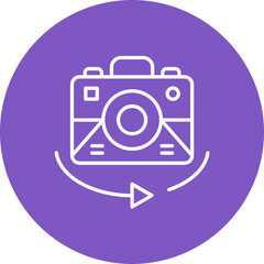 Vr Camera Line Color Icon