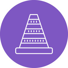 Cone Line Color Icon