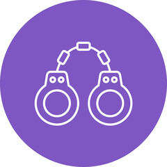 Handcuffs Line Color Icon