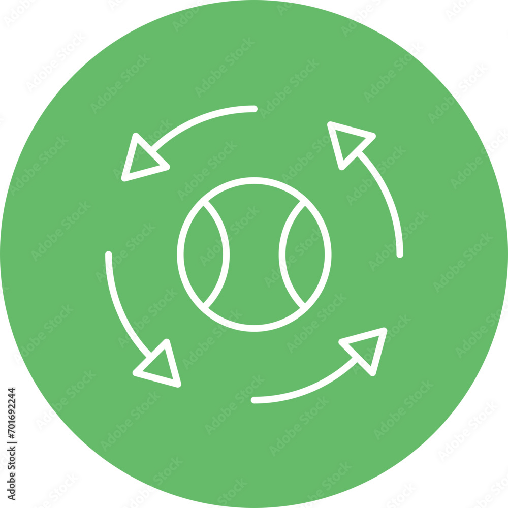 Poster rotate line color icon
