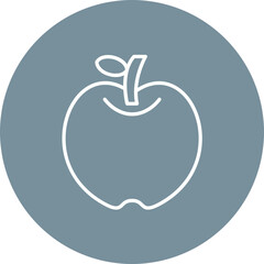Apple Line Color Icon