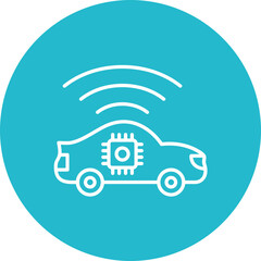 Autonomous Line Color Icon