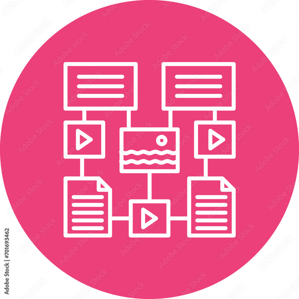 Poster structured data line color icon