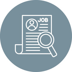 Job search Line Color Icon