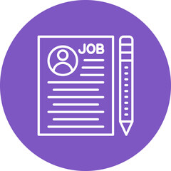 Job Description Line Color Icon