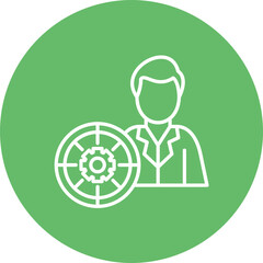 Set Goals Line Color Icon