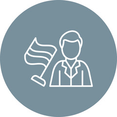 Leadership Line Color Icon