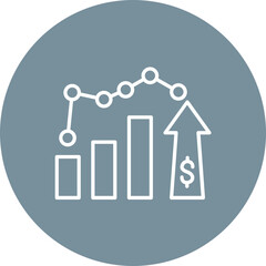 Rise Line Color Icon