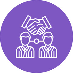 Teamwork Line Color Icon