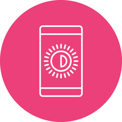 Brightness Medium Line Color Icon