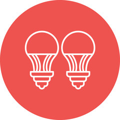 LED Lights Line Color Icon