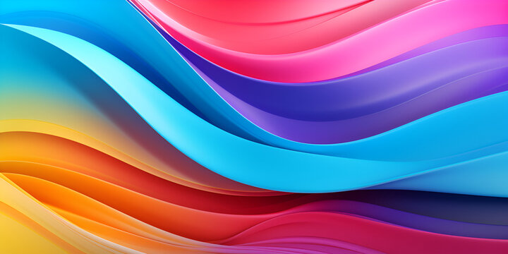 Colorful backgrounds that are free to use on your desktop, phone or tablet. Colorful background with a blue and orange background, Vibrant Summer Themed 3D Abstract Background, generative AI


