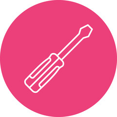Screwdriver Line Color Icon