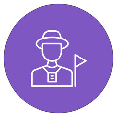 Tour Guide Line Color Icon