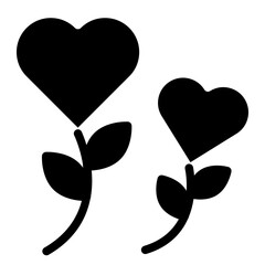 heart flower glyph 