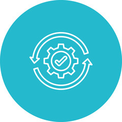 Gear Testing Line Color Icon