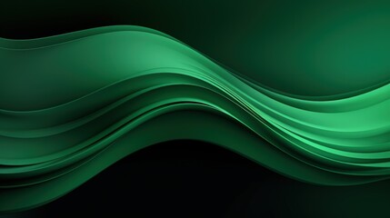 Abstract background green color dynamic wave and lines motion graphic. Generate AI image