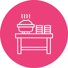 Catering Line Color Icon