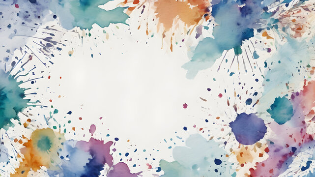 Artifical Intelligence generated creative Abstract watercolor background template. AI generated image © berkay08