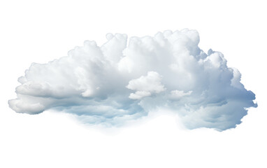 Advection White Clouds Conjuring Coastal Magic Isolated on a Transparent Background PNG