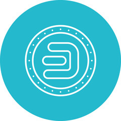 Dash Line Color Icon