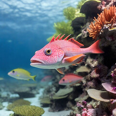 Fototapeta premium Serenade Underwater Voyage into the Colorful Realms of Elegance and Conservation Wonders ai generated