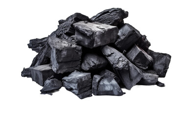 Charcoal's Culinary Dance Enhancing the Essence of Food Isolated on a Transparent Background PNG