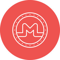 Monero Line Color Icon
